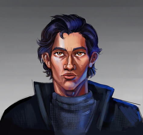 A quick attempt at my own character in the style of Wendell Dalit’s concept portraits for Across The Spiderverse